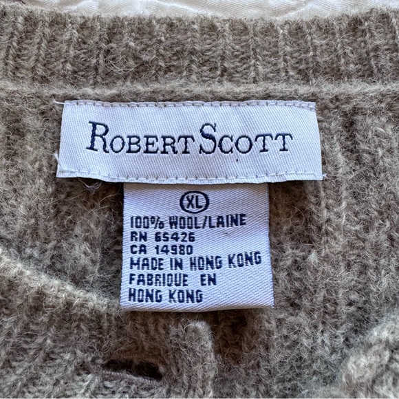 Women's Tan Cardigan Sweater - Picture 3 of 10